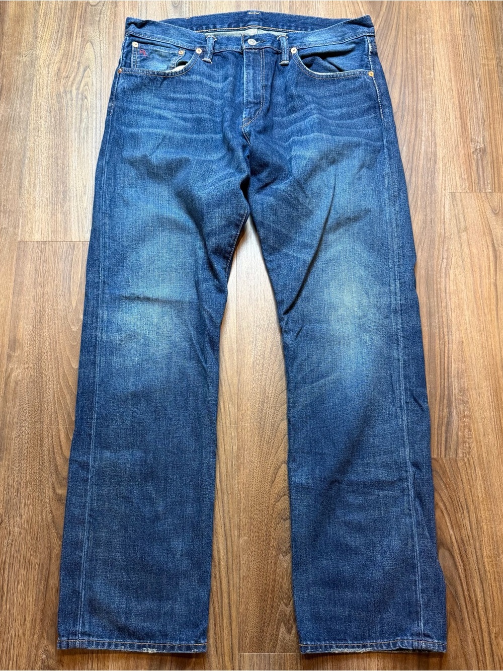 Polo Ralph Lauren 867 Classic Fit Slightly Distressed Blue Jeans Men’s Size 34